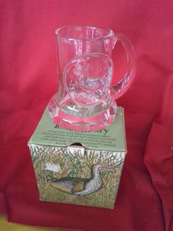 1980 Rare Limited (No 2898 of 5000) Dodo Tercentenary Glass Tankard