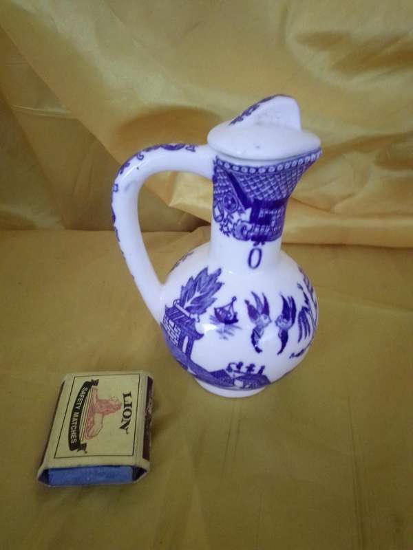 Vintage Blue & White Porcelain Sauce Pitcher
