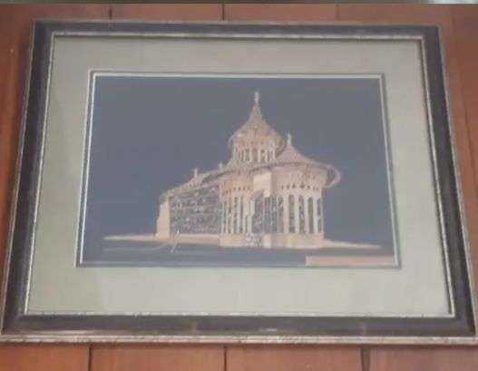Stunning Framed Mixed Media Artwork - Voronet Monastery Romania
