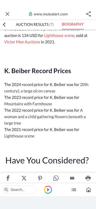 Popular 20th-C Canadian Artist K. Beiber Oil On Canvas - Signed