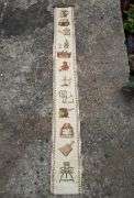 Vintage Brass And Embroidered Bell Pull