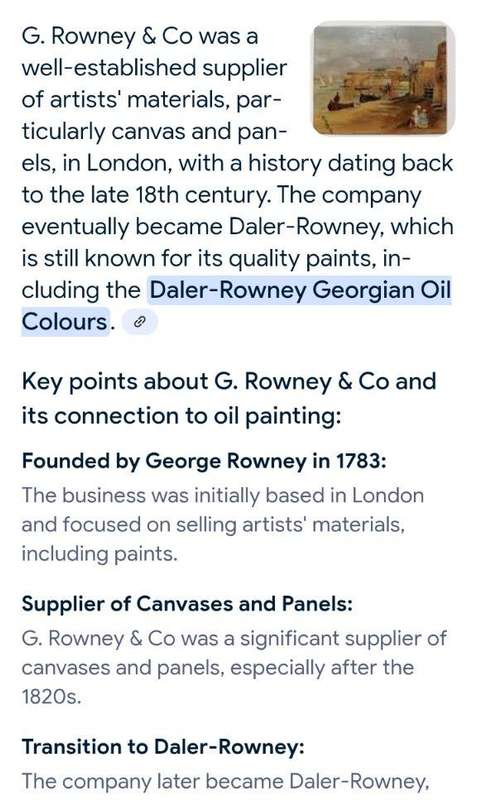 19th Century Oil on Canvas 'Landscape' George Rowney & Co