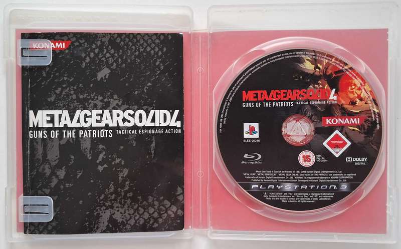Metal Gear Solid 4: Guns Of The Patriots for PS3 Complete Game + Manual- Good Condition