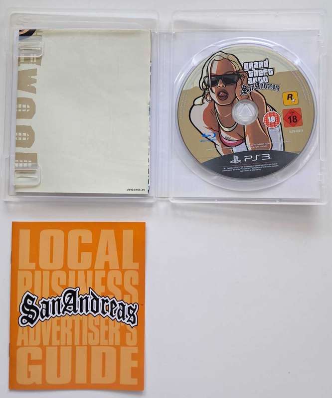 Grand Theft Auto: San Andreas for PS3 Complete Game + Map and Manual- Great Condition!