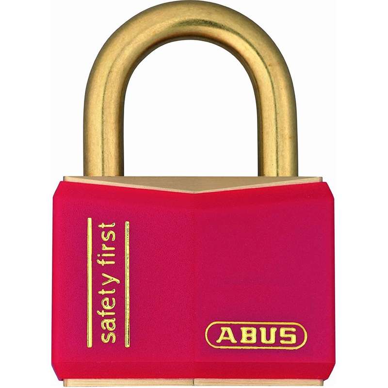 Abus T84 Inox Padlock 30mm Red KA 8301
