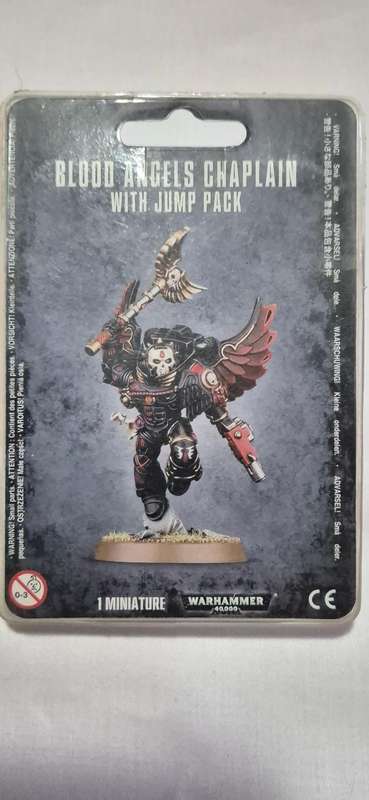Warhammer 40k Blood Angels Chaplain With Jump Pack tabletop model