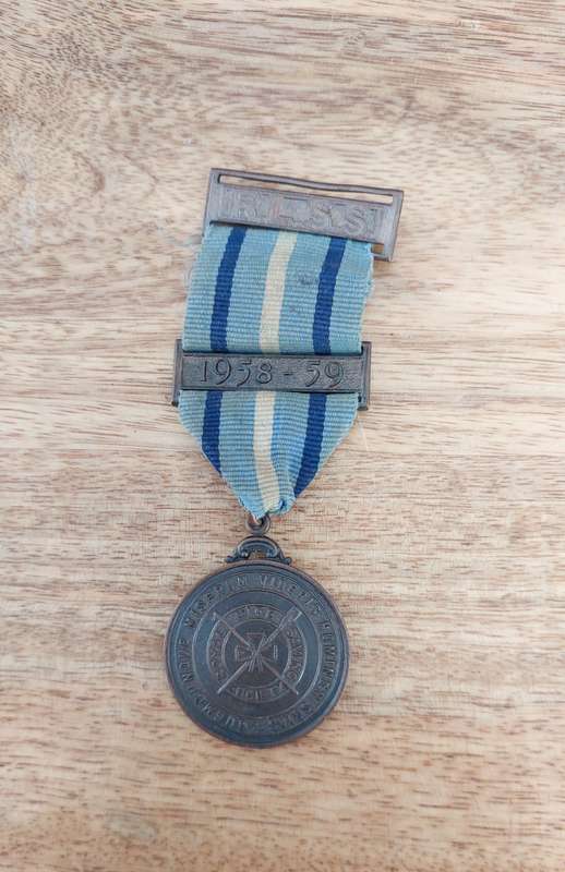 - 1958 - 59 Royal Life Saving Society Medal to Susanne B. Cromb (6-12-1957) -