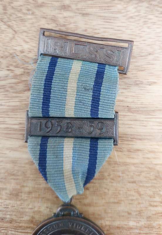 - 1958 - 59 Royal Life Saving Society Medal to Susanne B. Cromb (6-12-1957) -