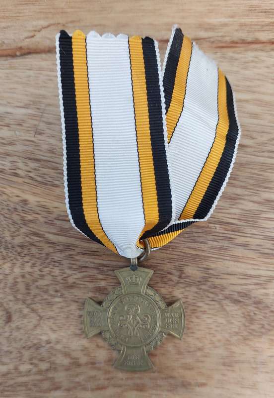 - German Prussia Main Army Combatant Cross 1866 -