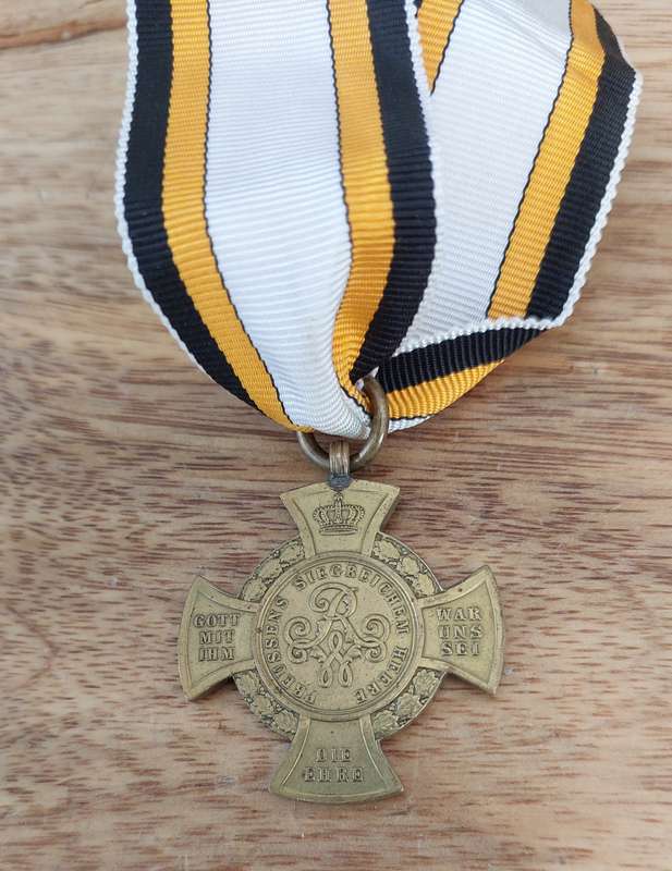 - German Prussia Main Army Combatant Cross 1866 -