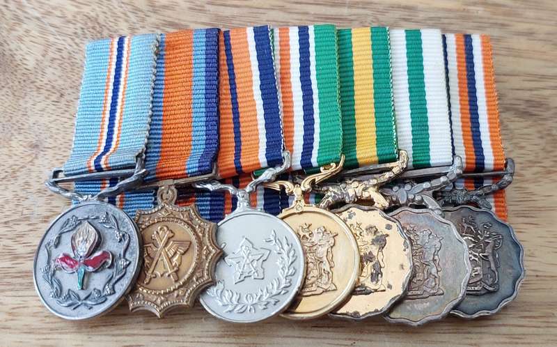 Pro Merito & Long Service MINIATURE Group to RSM W.L. De Beer (Full Size Medals on Separate Auction
