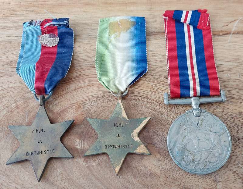 #WWII Group of 3 x Medals to M.N.J. Birtwhistle  #