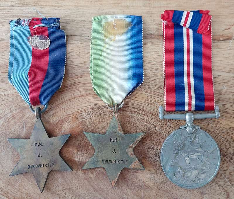 #WWII Group of 3 x Medals to M.N.J. Birtwhistle  #