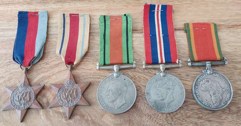 # WWII Group of 5 x Medals to M15812 H. Damons #