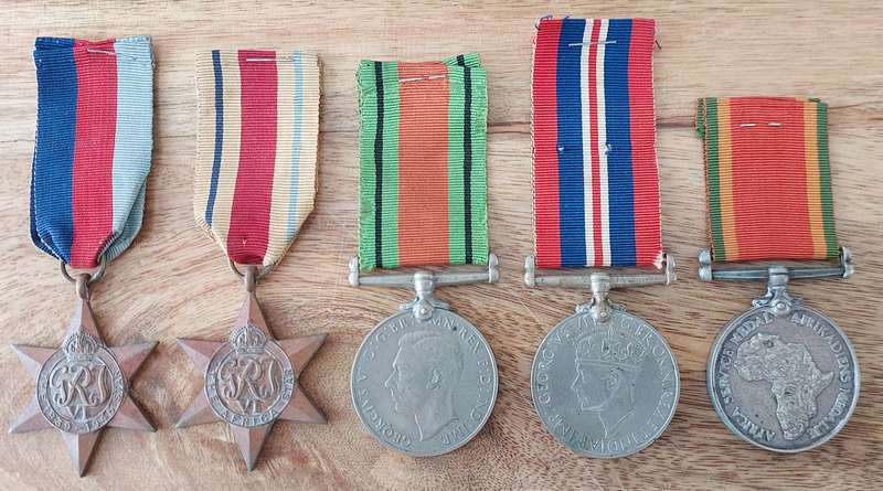 # WWII Group of 5 x Medals to M15812 H. Damons #