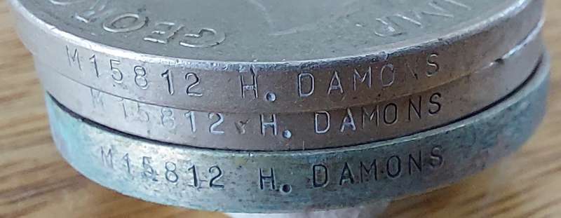 # WWII Group of 5 x Medals to M15812 H. Damons #