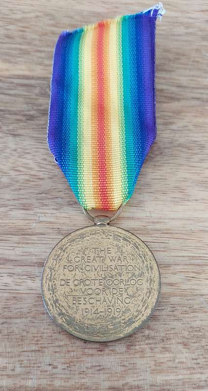 # A Great War Victory Medal to Burg. S.J. Becker. Z.A.M.W.K. #
