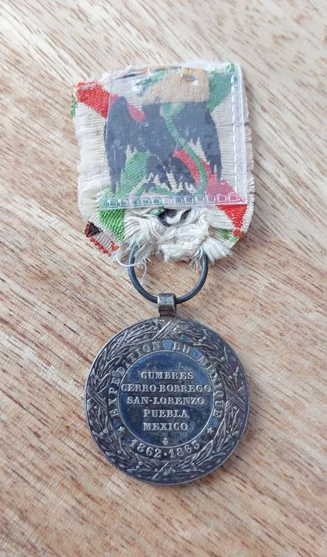 - Scarce French Empire Mexico Campaign Silver Medal (1862-1863) Napoleon -