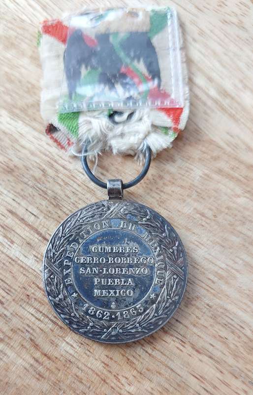 - Scarce French Empire Mexico Campaign Silver Medal (1862-1863) Napoleon -