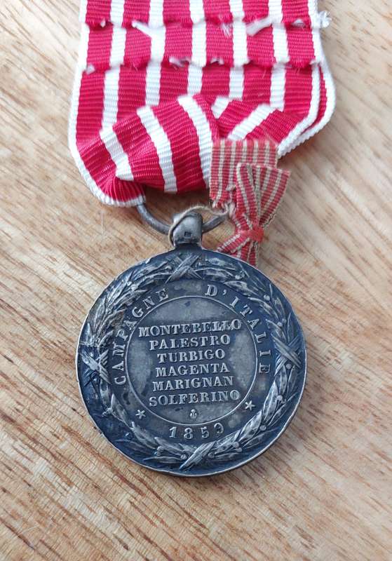 - 1859 Commemorative of the Italian Campaign Medal, French Empire -