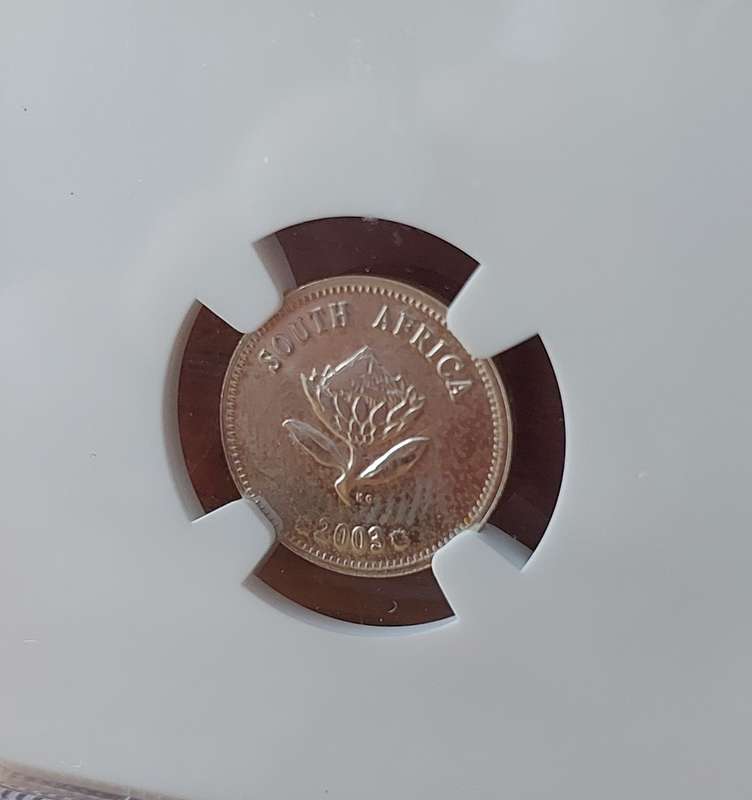 - Exceedingly Rare 2003 SA Flypress Tickey, NGC MS64, Estimated Mintage 81  -