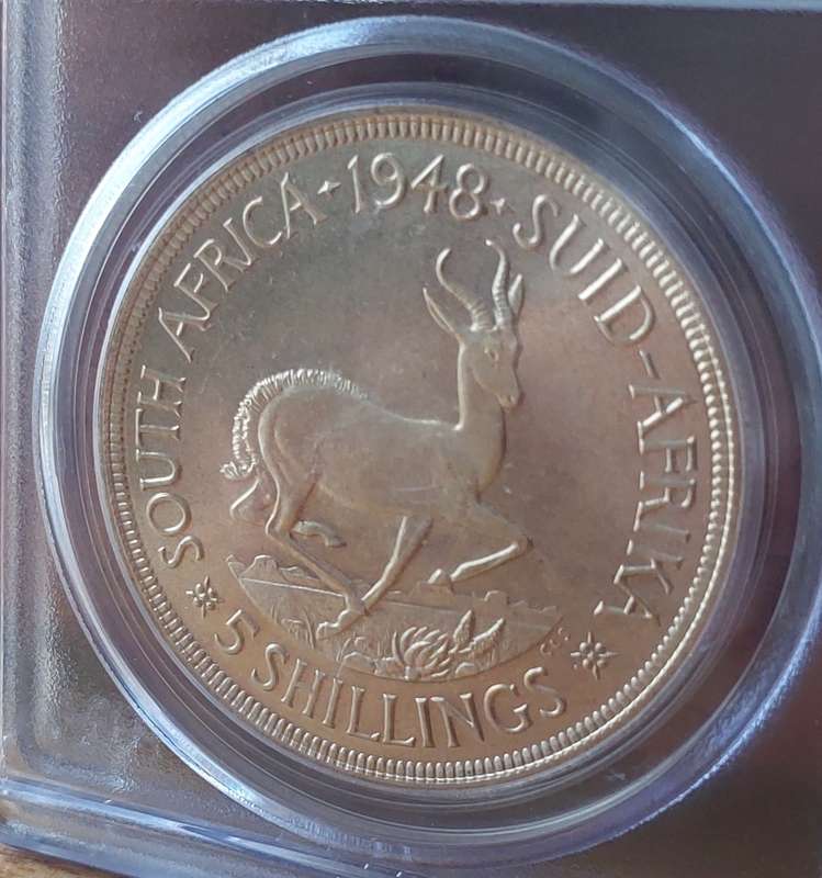 - Very High Grade 1948 SAU 5 Shillings, PCGS PL67!!!! Wow!!!  -