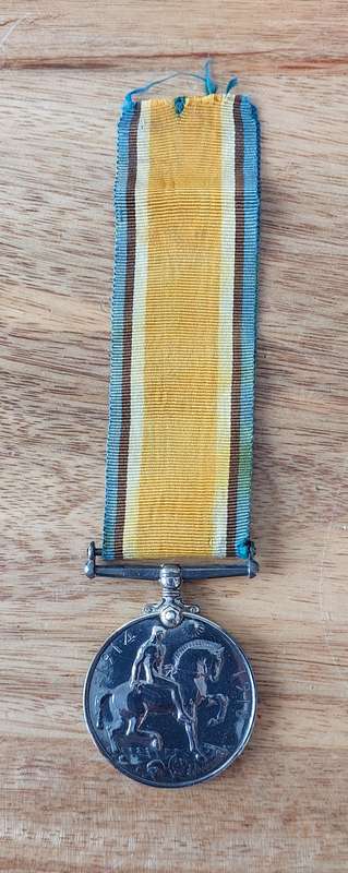 - British War Medal 1914-20 to BURG. J.F. van Aarde. WOLMSTD. KDO. -