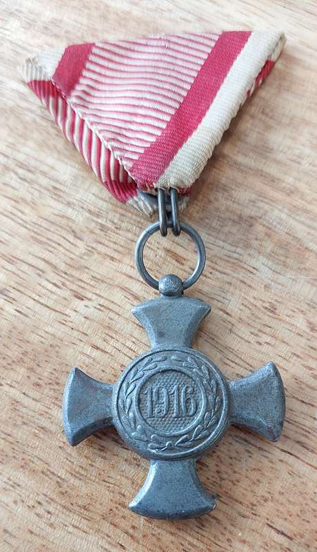 - WWI Austro-Hungarian Empire Iron Cross of Merit Medal -