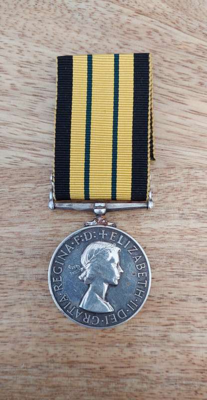 # Africa General Service Medal with Kenya Clasp to LT. M.H. NEL. KENYA REGT #