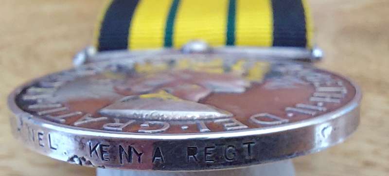 # Africa General Service Medal with Kenya Clasp to LT. M.H. NEL. KENYA REGT #