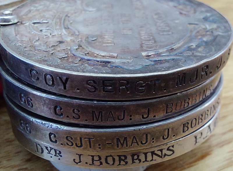 Extremely Scarce 3 Clasp CGHGSM Group to Company Sergeant Major J Bobbins