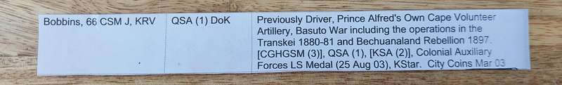 Extremely Scarce 3 Clasp CGHGSM Group to Company Sergeant Major J Bobbins