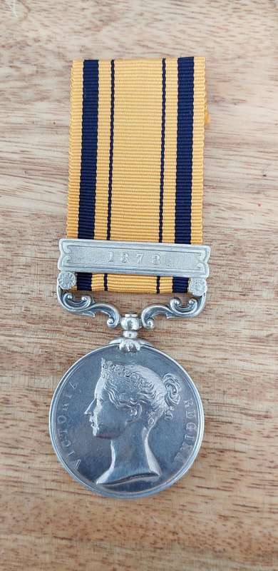 # Stunning South Africa medal with 1878 Clasp to PTE. P. Perreira. STUTTERHEIM, MD. POLICE #