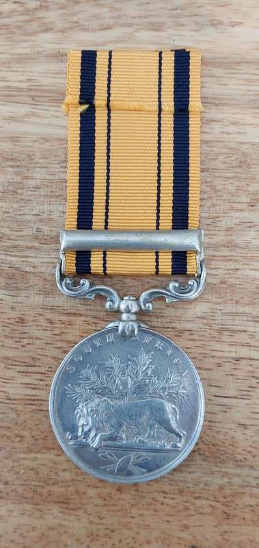 # Stunning South Africa medal with 1878 Clasp to PTE. P. Perreira. STUTTERHEIM, MD. POLICE #