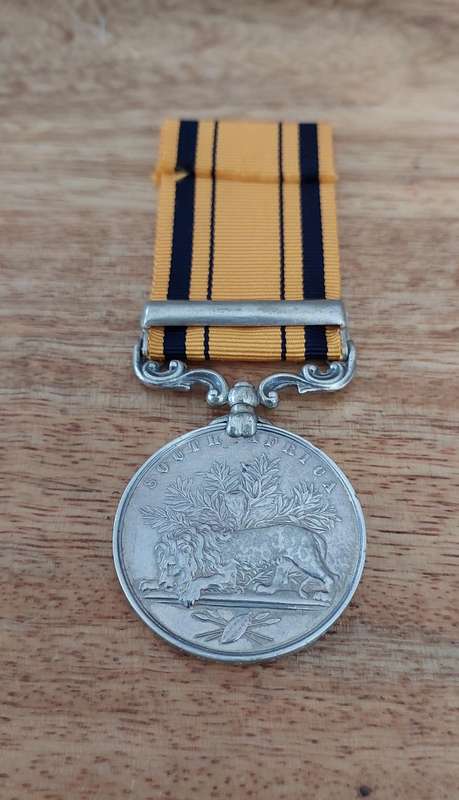 # Stunning South Africa medal with 1878 Clasp to PTE. P. Perreira. STUTTERHEIM, MD. POLICE #