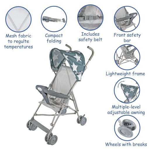 Basic Star Buggy Stroller (Mesh)