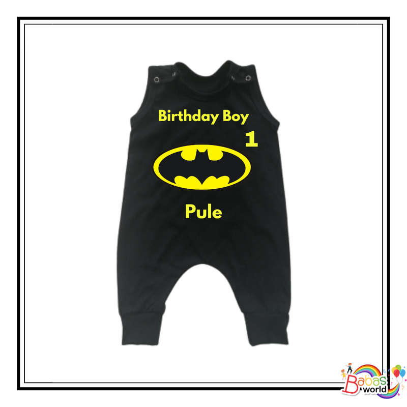 Batman Birthday Romper for Boys