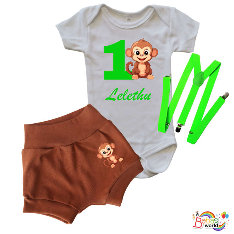 Monkey Birthday outfit for boys