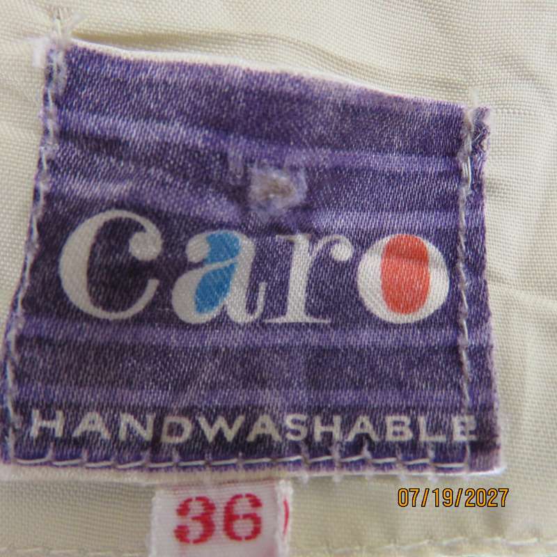 CARO long striking colourful poly-nylon size 36 dress, From Australia. Empire front