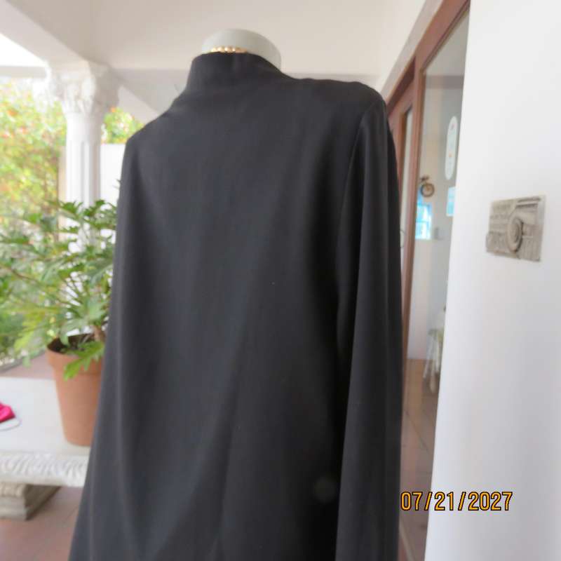 FOSHINI black special occasion long sleeve jacket with gold rose embroidery. Size 42.