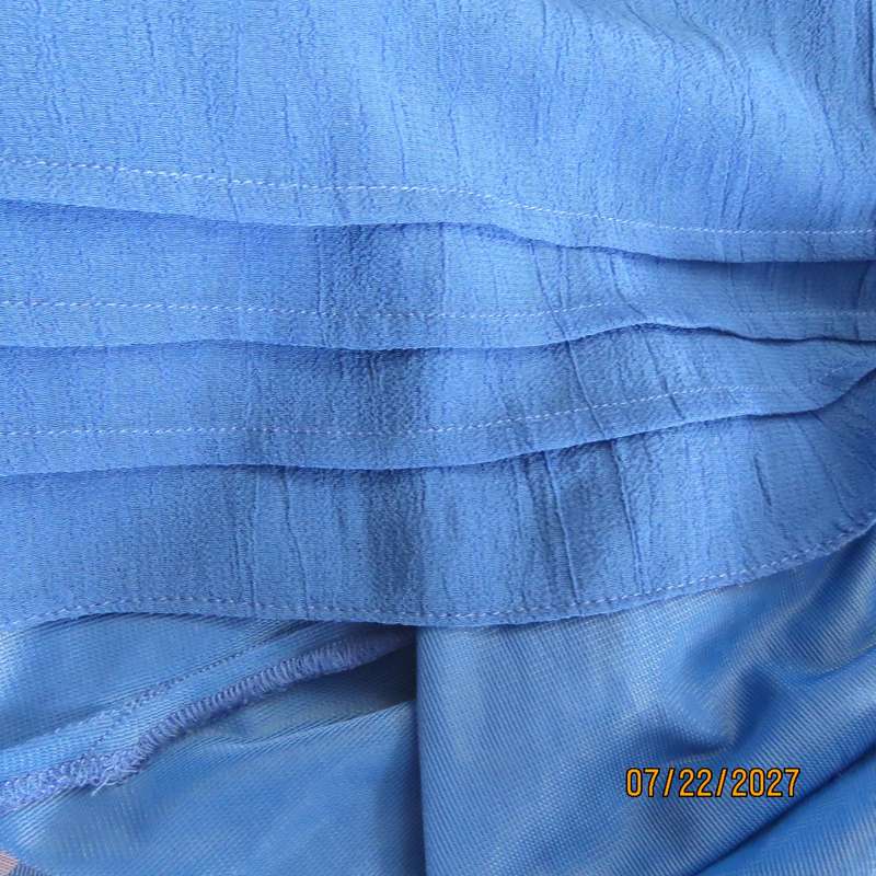 DONNA CLAIRE luxury fully lined maxi skirt size 44. Tucked seam decoration border. Royal blue