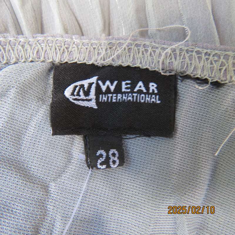 INWEAR sexy cool sheer polyester top in soft shades of lilac. Permanent pleats. Size 60. As new.