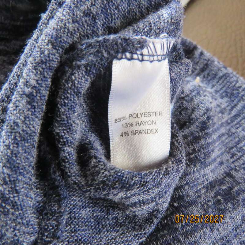 Blue mottled hooded polyester-rayon stretch sweatshirt with logo. B FIX size 38