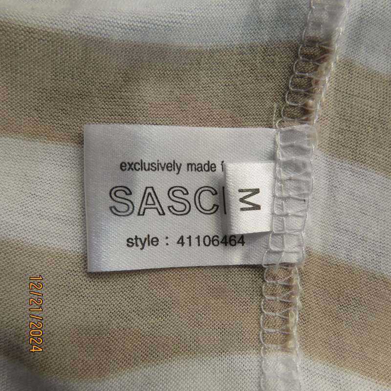 Best quality SASCH from Italy cool summer horizontal beige/white striped top.Size 37. As new.