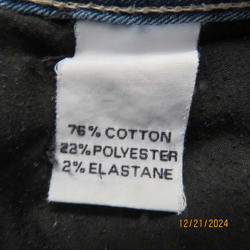Blue denim jean shorts in polycotton stretch by MILADY'S size 40. Used but in good cond.