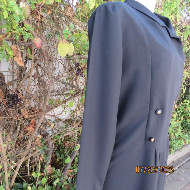 SHELLEY Impressions very black long sleeve size 38 dress. Double breast top.