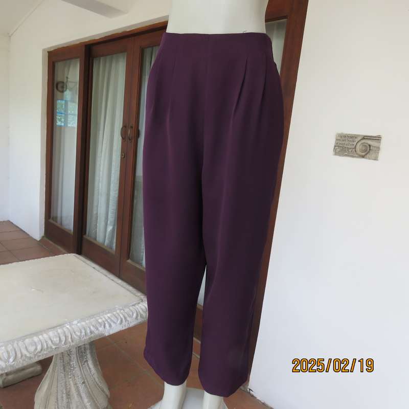 EXCEPTIONAL mulberry comfy dress pants. Bandless front. Pleats. Elasticated back. Size 42.As new
