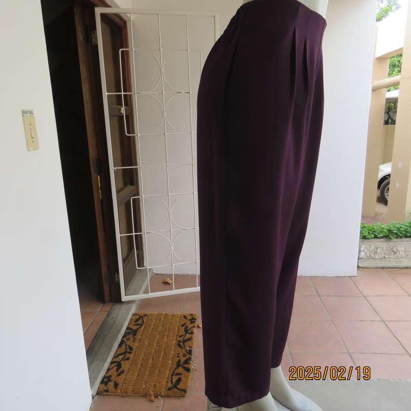 EXCEPTIONAL mulberry comfy dress pants. Bandless front. Pleats. Elasticated back. Size 42.As new