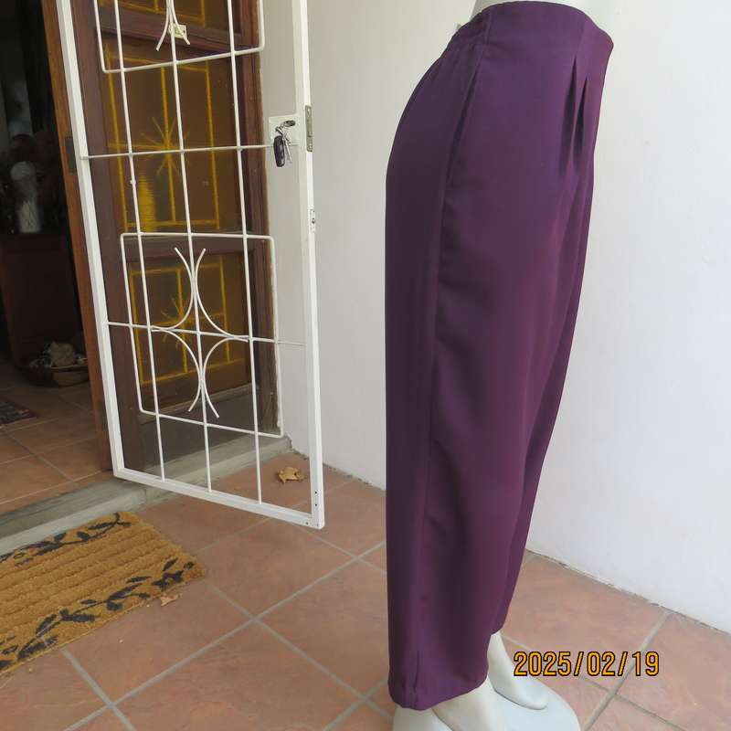 EXCEPTIONAL mulberry comfy dress pants. Bandless front. Pleats. Elasticated back. Size 42.As new