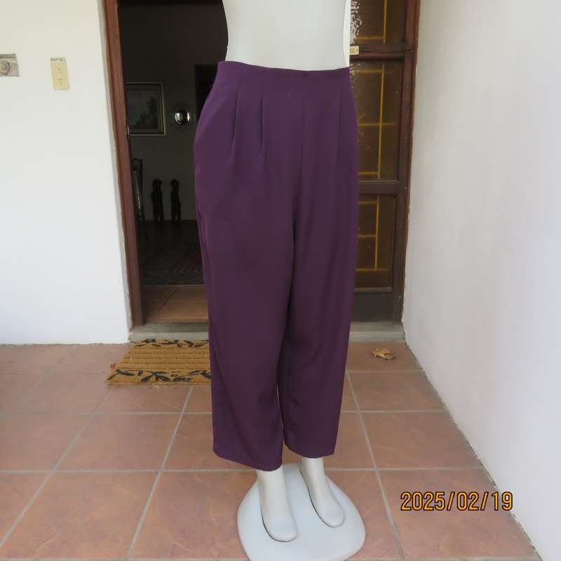 EXCEPTIONAL mulberry comfy dress pants. Bandless front. Pleats. Elasticated back. Size 42.As new